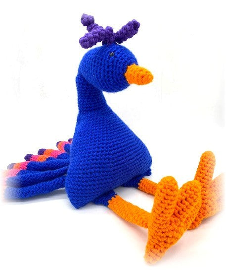 Bird Buddy Peacock Crochet Pattern by Sharpin Designs