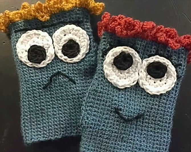 Monster Mitts Crochet Pattern by Sharpin Designs