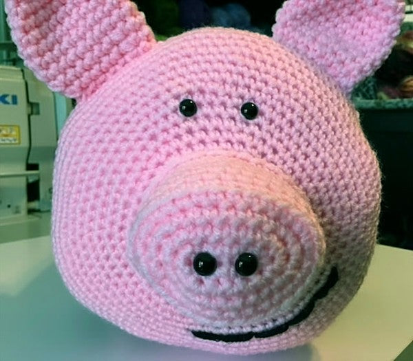 This Little Piggy Crochet Pillow Pattern by Sharpin Designs