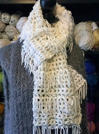 Wintery Mix Scarf Free Crochet Pattern by Sharpin Designs