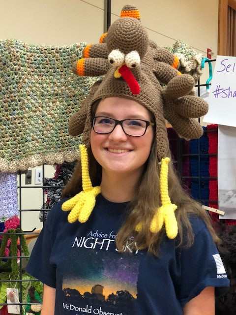 Birdbrain Turkey Crochet Hat Pattern by Sharpin Designs