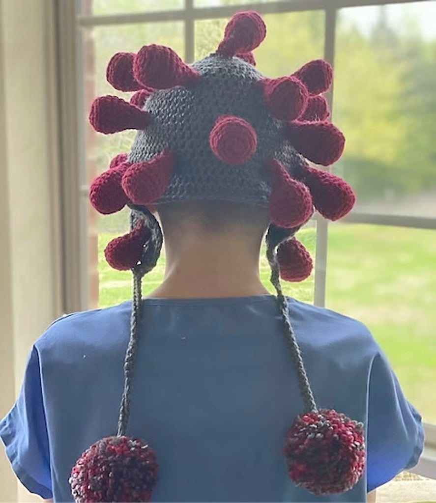 Corona Virus Crochet Hat Pattern by Sharpin Designs