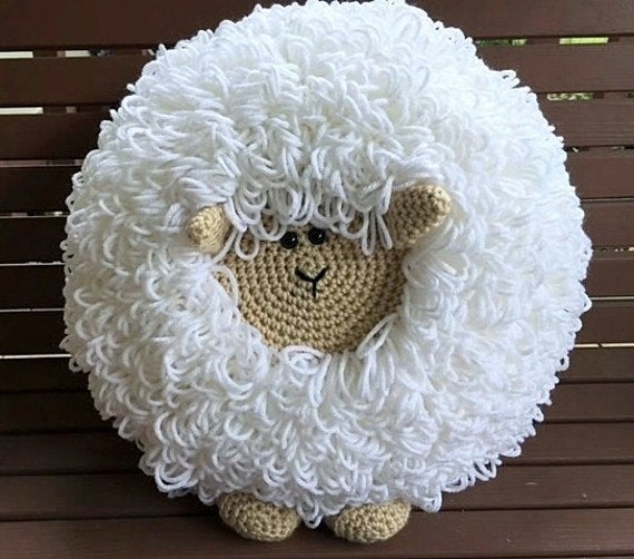 Crochet Sheep Pillow Pattern