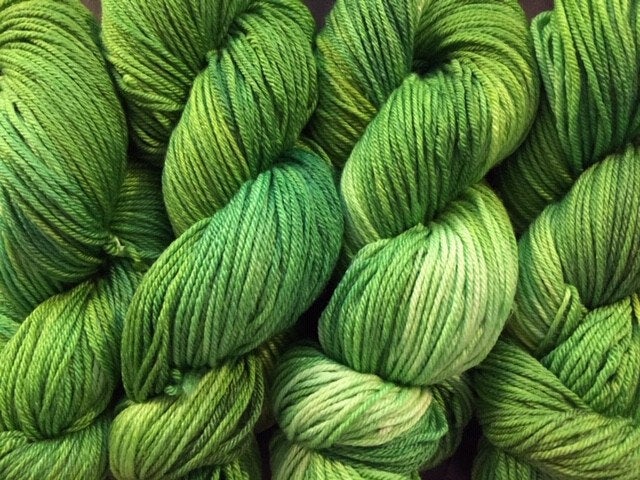 Friday Night Fibers Green Eyed Monster DK Weight Hand Painted Hand Dyed Yarn
