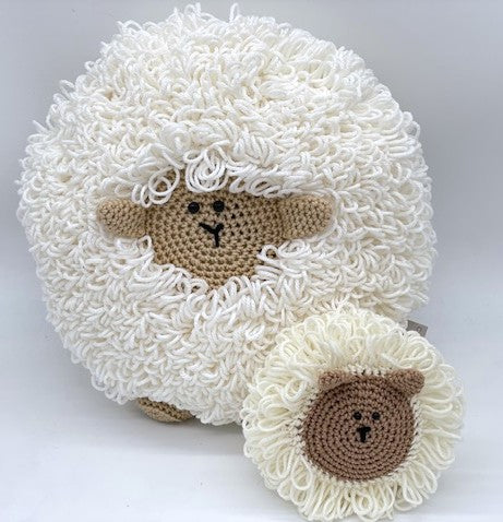 Sheep Pillow and Amigurumi by Sharpin Designs