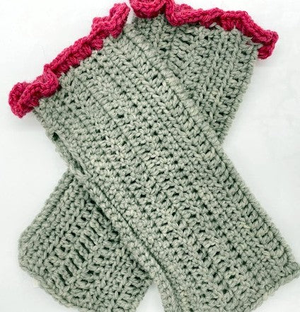 Wrapped in Stitches Fingerless Mitts by Sharpin Designs