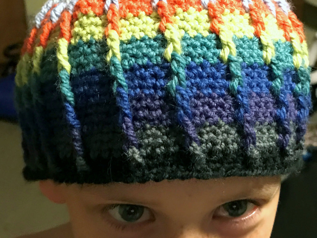 Rainbow Crochet Beanie