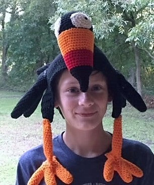 Birdbrain Toucan Crochet Hat Pattern by Sharpin Designs