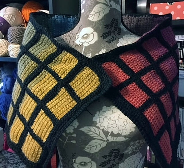 Windows Scarf Crochet Pattern by Sharpin Designs