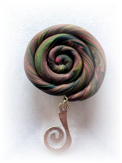Swirl Portuguese Knitting Pin- Magnetic - Made for Portuguese Knitting