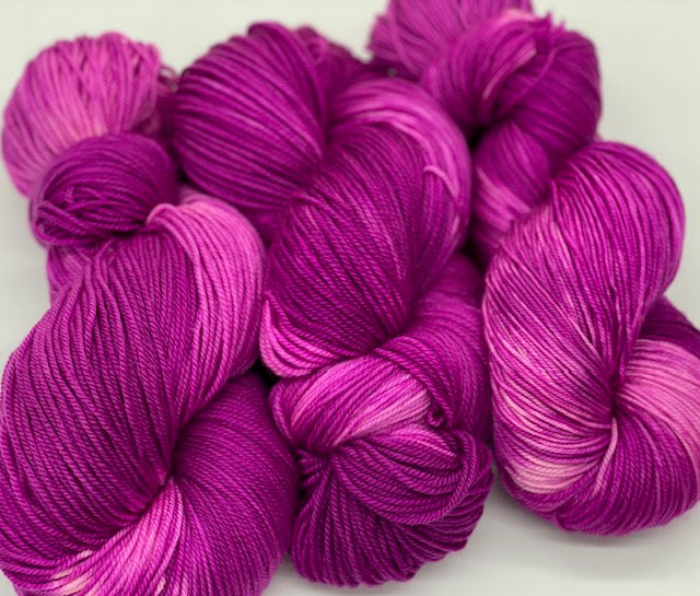 Friday Night Fibers Mixer - Chambord Fingering Weight Hand Painted Hand Dyed Yarn