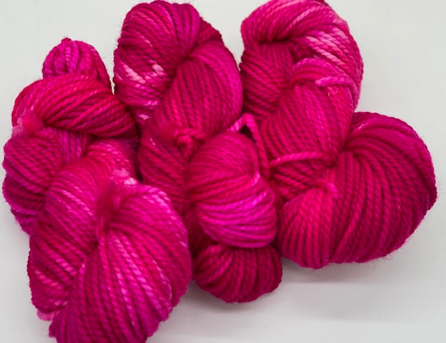Friday Night Fibers - Pink Lady Bulky Weight Hand Painted Hand Dyed Yarn