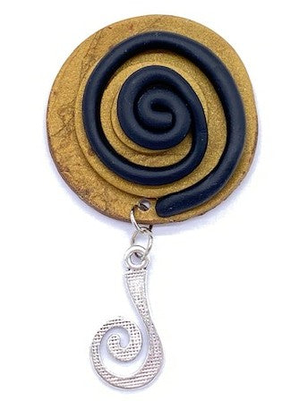 Circles Portuguese Knitting Pin- Magnetic - Made for Portuguese Knitting
