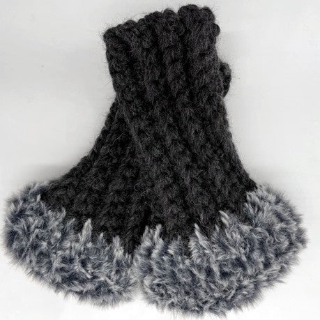 Warm and Wooly Fingerless Mitts by Sharpin Designs