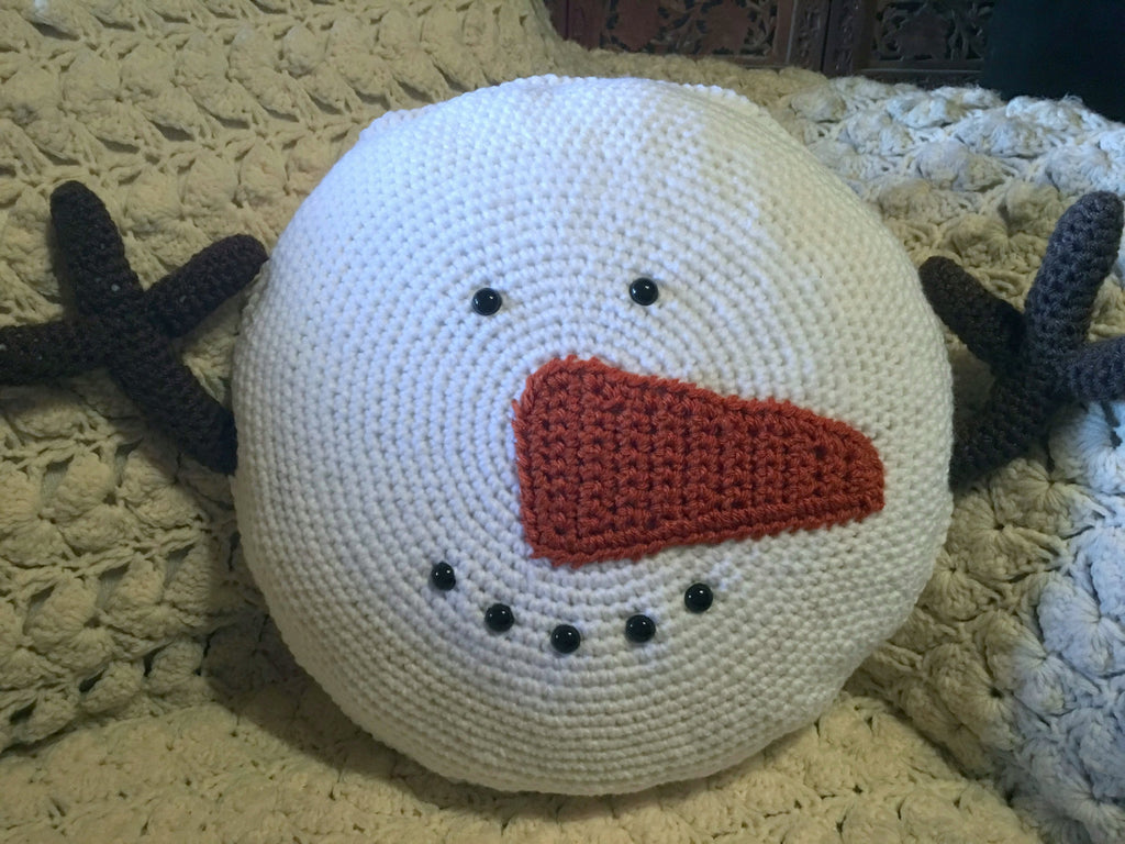 Crochet Snowman Pillow Pattern